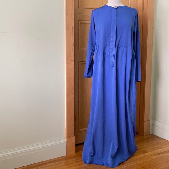 Vintage 70’s Long Blue Dress, Size M - Picture 6 of 16